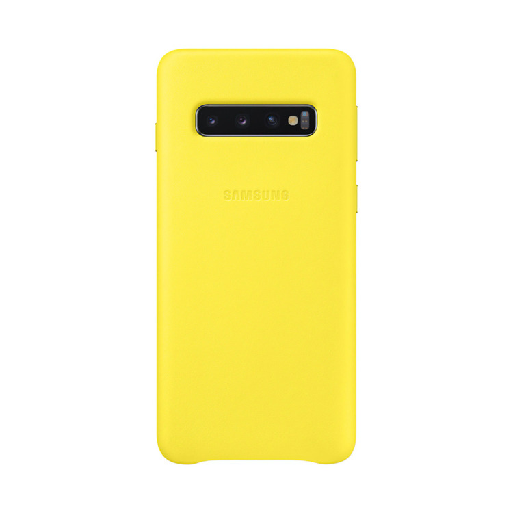 Etui Samsung Leather Cover Żółty do Galaxy S10 (EF-VG973LYEGWW)
