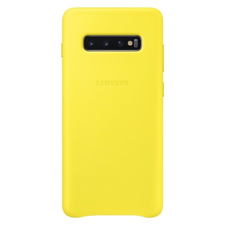 Etui Samsung Leather Cover Żółty do Galaxy S10+ (EF-VG975LYEGWW)