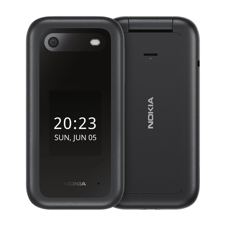 Zestaw Nokia 2660 Flip 4G Dual Sim Czarny + Ładowarka biurkowa