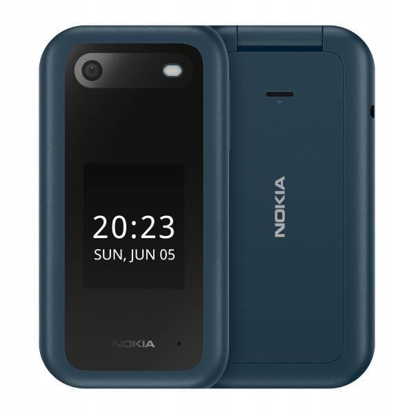 Zestaw Nokia 2660 Flip 4G Dual Sim Niebieski + Ładowarka biurkowa