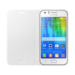 Etui Flip Cover Białe do Samsung Galaxy J1 (EF-FJ100BWEGWW)