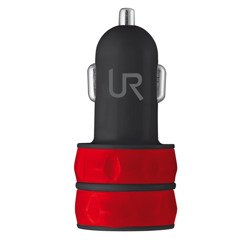 TRUST URBAN Ładowarka Samochodowa DUAL USB Czerwona